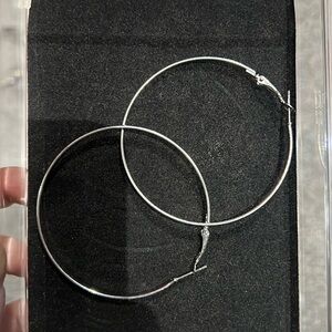 Silver hoops